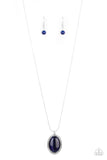 GLISTEN To This - Blue - Cat's Eye - Necklace - Paparazzi Accessories