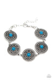 Mojave Mandalas - Blue - Bead - Clasp Bracelet - Paparazzi Accessories
