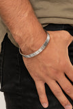 Mind Games - Silver - Men's Collection - Cuff Bracelet - Paparazzi Accessories