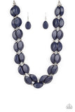 Two-Story Stunner - Blue - Bead - Necklace - Paparazzi Accessories
