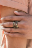 Switching Gears - Brass - Ring - Fashion Fix Exclusive January 2021 - Paparazzi Accessories