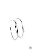 Reporting for Duty - Silver - Hoop Earrings - Paparazzi Accessories