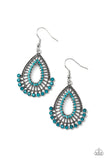 Castle Collection - Blue - Rhinestone - Earrings - Paparazzi Accessories