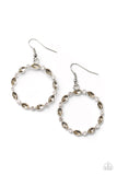 Crystal Circlets - Brown - Rhinestone - Earrings - Paparazzi Accessories