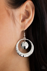 Rounded Radiance - Silver - Earrings - Paparazzi Accessories