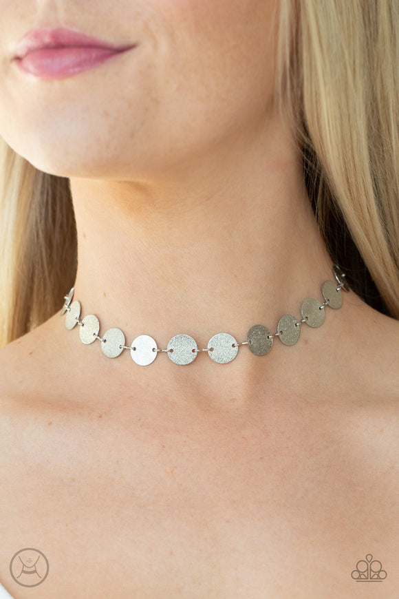 Reflection Detection - Silver - Choker Necklace - Paparazzi Accessories.