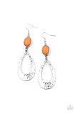 Badlands Baby - Orange - Stone - Earrings - Paparazzi Accessories