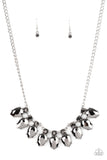 Extra Enticing - Silver - Hematite - Necklace - Paparazzi Accessories