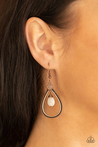 Ill Believe It ZEN I See It - Copper - Stone - Earrings - Paparazzi Accessories