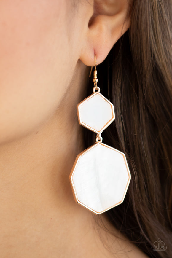 Vacation Glow - Rose Gold - Earrings - Paparazzi Accessories