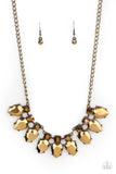 Extra Enticing - Brass - Necklace - Paparazzi Accessories