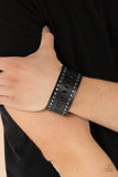 A ROAM With A View - Black - Leather - Snap Bracelet - Paparazzi Accessories