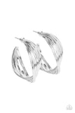 Curves In All The Right Places - Silver - Hoop Earrings - Paparazzi Accessories