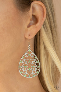 Midnight Carriage - Green - Earrings - Paparazzi Accessories