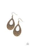 Organically Opulent - Brass - Earrings - Paparazzi Accessories