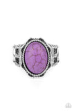 Flowering Dunes - Purple - Stone - Ring - Paparazzi Accessories