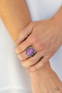 Flowering Dunes - Purple - Stone - Ring - Paparazzi Accessories