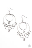 Roundabout Radiance - Silver - Earrings - Paparazzi Accessories