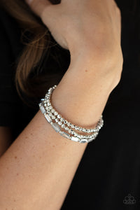 Elegant Essence - Silver - Stretch - Bracelets - Paparazzi Accessories