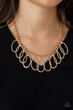 Double OVAL-time - Gold - Necklace - Paparazzi Accessories