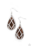 Crawling With Couture - Brown - Cat's Eye - Earrings - Paparazzi Accessories