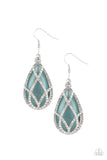 Crawling With Couture - Blue - Cat's Eye - Earrings - Paparazzi Accessories