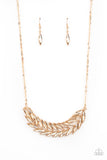Flight of FANCINESS - Gold - Necklace - Paparazzi Accessories