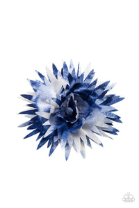 My Favorite Color Is Tie Dye - Blue - Flower - Hair Clip - Paparazzi Accessories