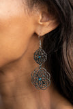 Mandala Mecca - Blue - Earrings - Paparazzi Accessories