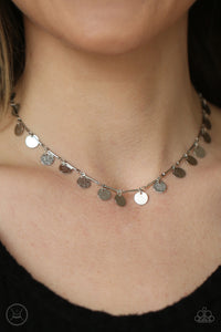 Musically Minimalist - Silver - Choker Necklace - Paparazzi Accessories