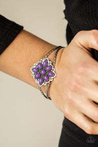 Happily Ever APPLIQUE - Purple - Cuff Bracelet - Paparazzi Accessories