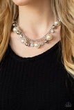Galactic Gala - White - Iridescent - Pearl - Necklace - Paparazzi Accessories