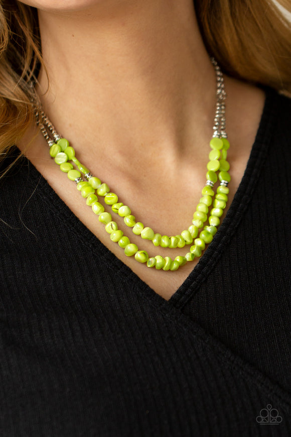 Staycation Status - Green - Necklace - Paparazzi Accessories