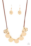 Turn Me Loose - Brown - Gold - Necklace - Paparazzi Accessories