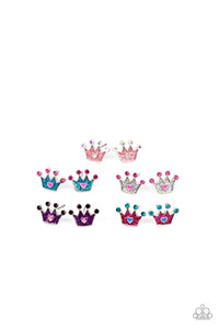 Starlet Shimmer - Crown - Post Earrings -  Set Of 5 - Paparazzi Accessories