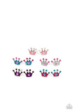 Starlet Shimmer - Crown - Post Earrings -  Set Of 10 - Paparazzi Accessories