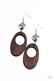 Retro Reveal - Brown - Wooden - Earrings - Paparazzi Accessories