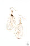 Turn Into A Butterfly - Gold - Earrings - Paparazzi Accessories