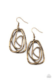 Artisan Relic - Brass - Earrings - Paparazzi Accessories