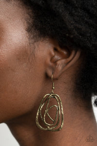 Artisan Relic - Brass - Earrings - Paparazzi Accessories
