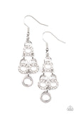 Luminously Linked - White - Earrings - Paparazzi Accessories