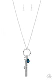 Unlock Your Sparkle - Blue - Key - Charm - Necklace - Paparazzi Accessories