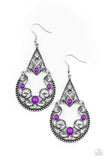 Bohemian Ball - Purple - Earrings - Paparazzi Accessories
