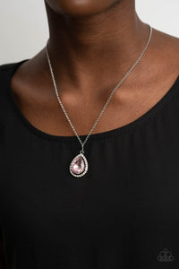 Duchess Decorum - Pink - Rhinestone - Necklace - Paparazzi Accessories
