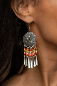 Sun Warrior - Multi Colored - Earrings - Paparazzi Accessories