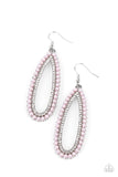 Glamorously Glowing - Pink - Pearl - Earrings - Paparazzi Accessories