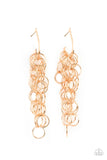 Long Live The Rebels - Gold -  Hoop  Earrings - Paparazzi Accessories