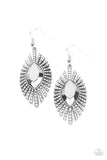 Who Is The FIERCEST Of Them All - White - Hematite - Earrings - Paparazzi Accessories