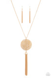 Up FAUX Grabs - White - Gold Necklace - Paparazzi Accessories