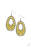 Beaded Shores - Yellow - Earrings - Paparazzi Accessories